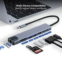 8-in-1 USB C Hub Docking Station thumbnail 4