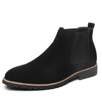 Men's British Style Suede Chelsea Boots thumbnail 6