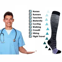Medical Compression Socks for Nurses & Travel thumbnail 2