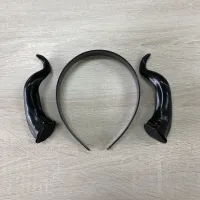 Black Demon Horns Cosplay Headband thumbnail 4