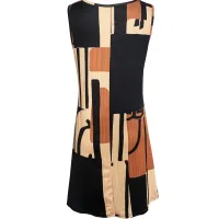 Women's Boho Geometric Sleeveless Midi Dress thumbnail 4