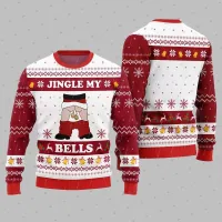 Christmas Ugly Sweater Santa Skull 3D Print Pullover thumbnail 1