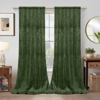 Velvet Blackout Curtains - 2 Panel Set thumbnail 1