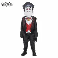 Black Monster Fighter Vampire Costume for Kids thumbnail 2