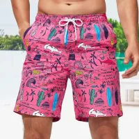 3D Shark Coconut Tree Swim Trunks thumbnail 3