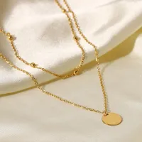 Gold Plated Layered Bead Necklace thumbnail 6