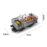 Farm Animal Train Carriage Building Blocks Set thumbnail 6