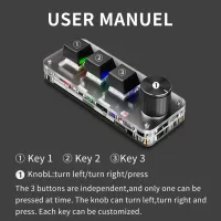 3-Key RGB Macro Keyboard with Knob thumbnail 3