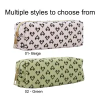 Heart Print Corduroy Pencil Case thumbnail 5