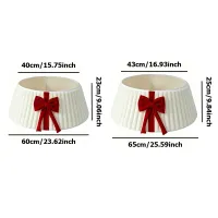 Plush Velvet Christmas Tree Collar with Bow thumbnail 6