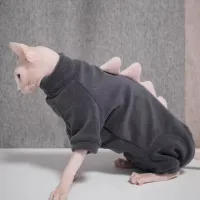 Dinosaur Fleece Cat Sweatshirt Winter Jumpsuit thumbnail 6