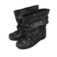 Punk Buckle Chelsea Ankle Boots for Women thumbnail 1