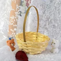 Mini Braid Flower Basket with Handle thumbnail 3