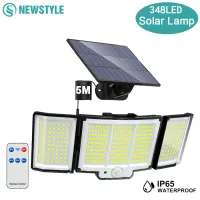 Solar Motion Sensor Flood Lights thumbnail 1