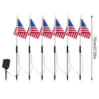 Solar American Flag Stake Lights thumbnail 6