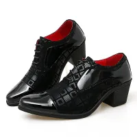 Luxury Men's High Heel Oxford Shoes thumbnail 6