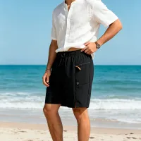 Men's Quick Dry Beach Swim Trunks thumbnail 1
