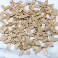 50 Pcs Pink Ribbon Bows for DIY Crafts thumbnail 1