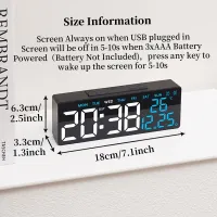 USB Digital Alarm Clock with Temp Display thumbnail 6