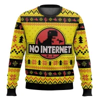 Jurassic Park Dinosaur Christmas Sweater Hoodie thumbnail 6
