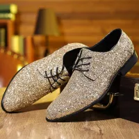 Luxury Sequin Oxford Wedding Shoes thumbnail 1