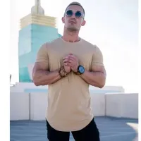 Мужская хлопковая футболка для тренировок мышц thumbnail 3