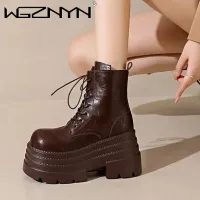 Gothic Platform Combat Ankle Boots thumbnail 4