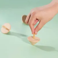 Unfinished Wooden Spinning Top Bulk Party Favors thumbnail 3