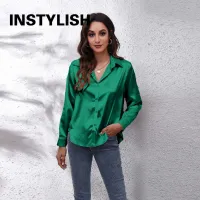 Women's Satin Long Sleeve Blouse thumbnail 3