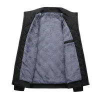 Men's Diamond Pattern Fleece Bomber Jacket thumbnail 4