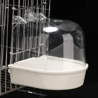 Clear Hanging Bird Bath for Cage thumbnail 3