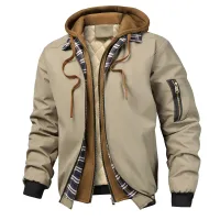 Men's Winter Warm Hooded Windbreaker Jacket thumbnail 4