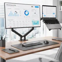 Dual Monitor & Laptop Gas Spring Mount thumbnail 6