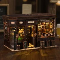 DIY Wooden Dollhouse Kit with LED Light thumbnail 3