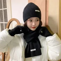 Red Winter Hat Scarf Gloves Set thumbnail 3
