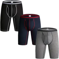Men's 3-Pack Long Leg Cotton Boxers thumbnail 1