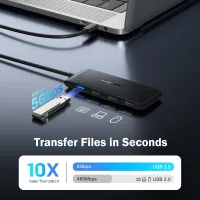 7-in-1 USB-C Dock Dual HDMI 4K thumbnail 4