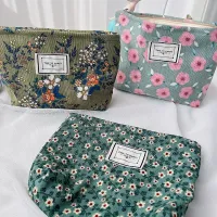 Corduroy Embroidery Cosmetic Bag thumbnail 6