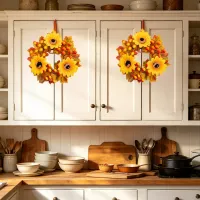 Mini Fall Candle Wreath Set of 2 thumbnail 6