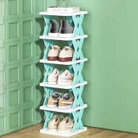 Foldable Vertical Shoe Rack Organizer thumbnail 4