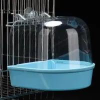 Clear Hanging Bird Bath for Cage thumbnail 4