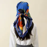 Abstract Silk Square Scarf 90x90cm thumbnail 3