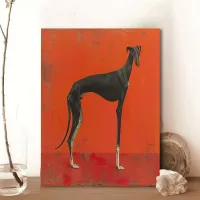 Minimalist Greyhound Canvas Art Print thumbnail 3