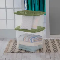 EZ Carry 70Qt Storage Bin - Green thumbnail 5