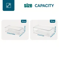 Clear Fridge Organizer Bins (2-Pack) thumbnail 2