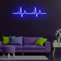 Heartbeat Neon Sign for Gaming Rooms thumbnail 2