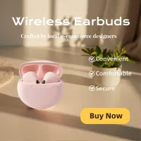 TWS Wireless Half In-Ear Bluetooth Earbuds thumbnail 1