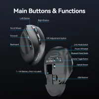 Vention Dual-Mode Wireless Mouse 4000 DPI thumbnail 2