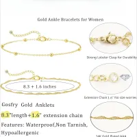 Gold Plated Anklet Bracelet Set thumbnail 4