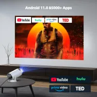 Portable 4K Mini WiFi Bluetooth Projector thumbnail 3